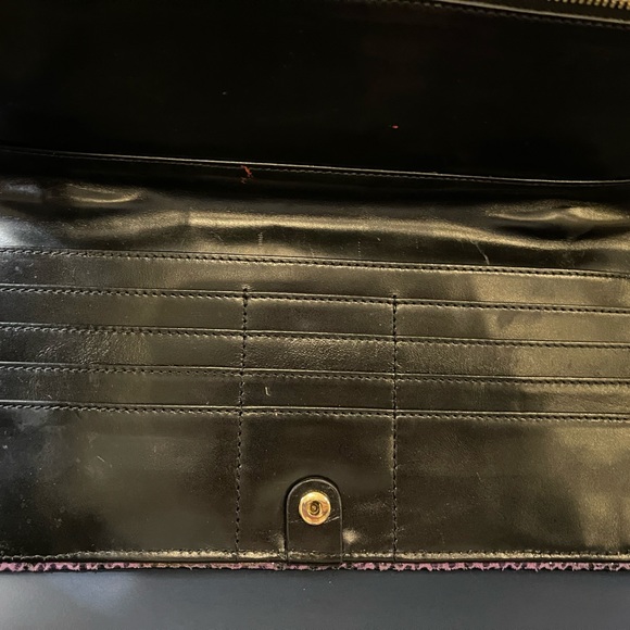 💯Authentic Tory Burch Long card wallet with chain *Purple💜 - Picture 12 of 16